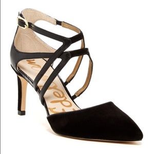 Sexy💄black🖤Sam Edelman✨ankle-strap pumps👠